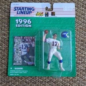 New DAVE BROWN New York Giants  NFL Starting Lineup SLU 1996 Figure & Card